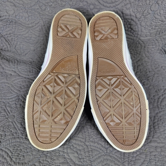 Converse Chuck Taylor All Star Canvas Low Grey Pearl Lace Up Sneakers Women's 7 - Picture 9 of 10